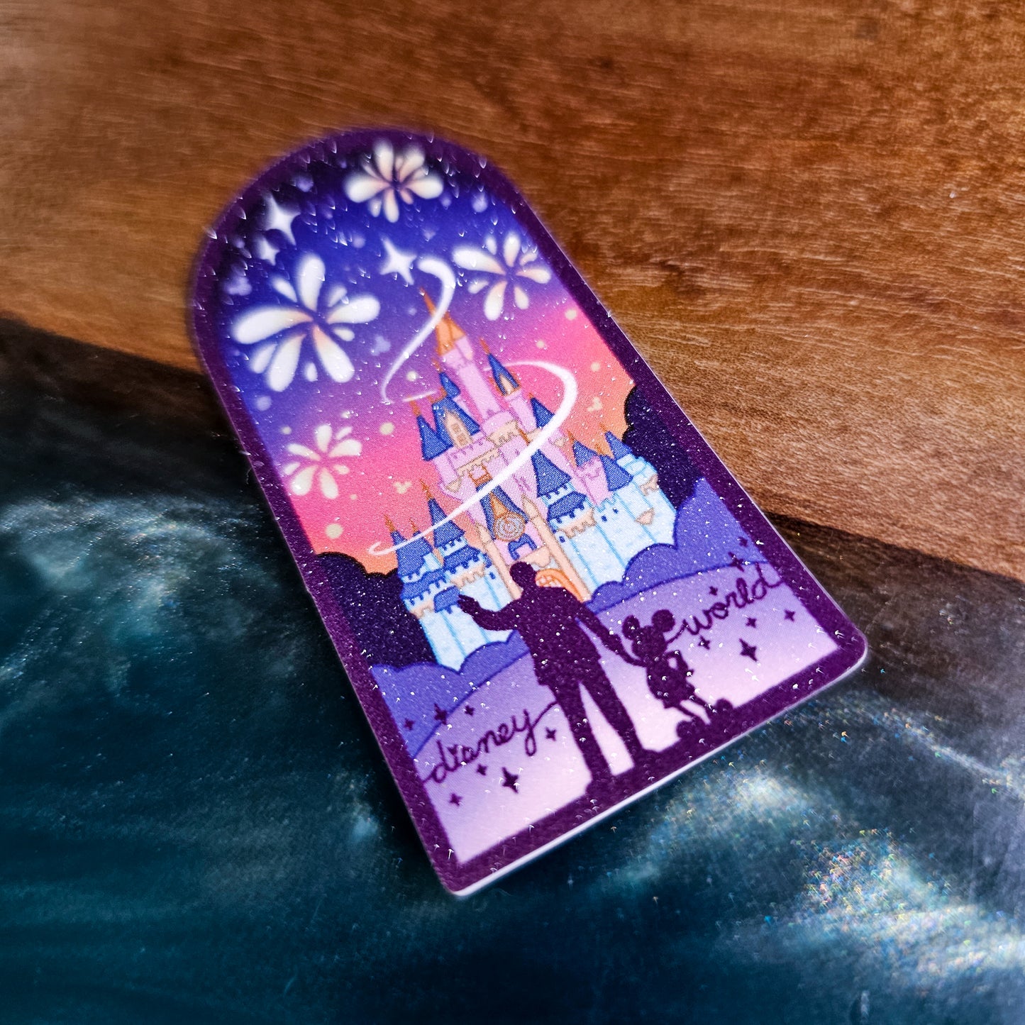 Disney World Castle Arch Glitter Sticker