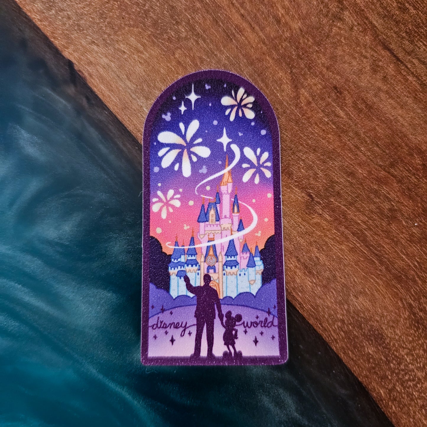 Disney World Castle Arch Glitter Sticker