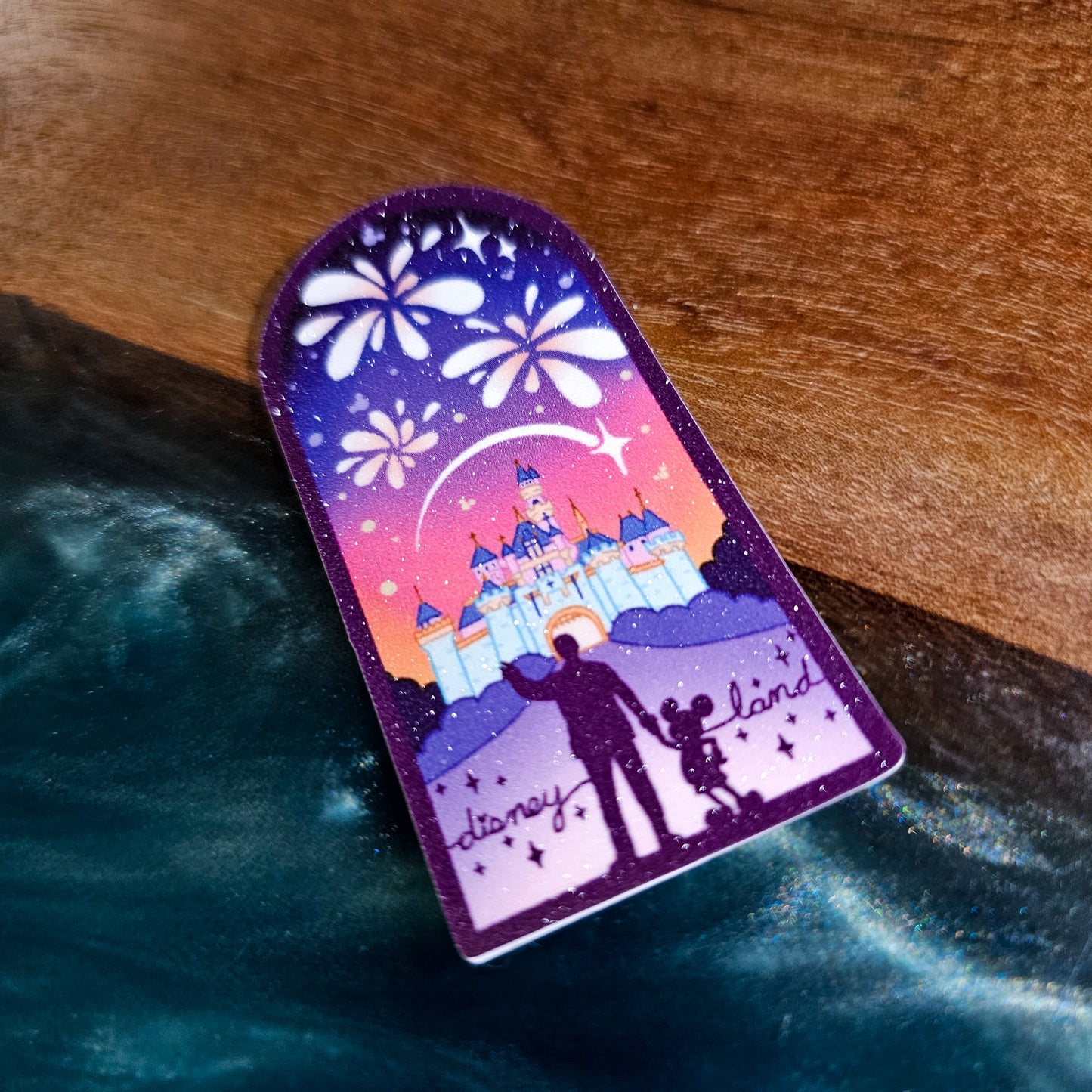Disney Land Castle Arch Glitter Sticker