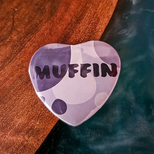 Muffin & Socks Heart Pin Buttons
