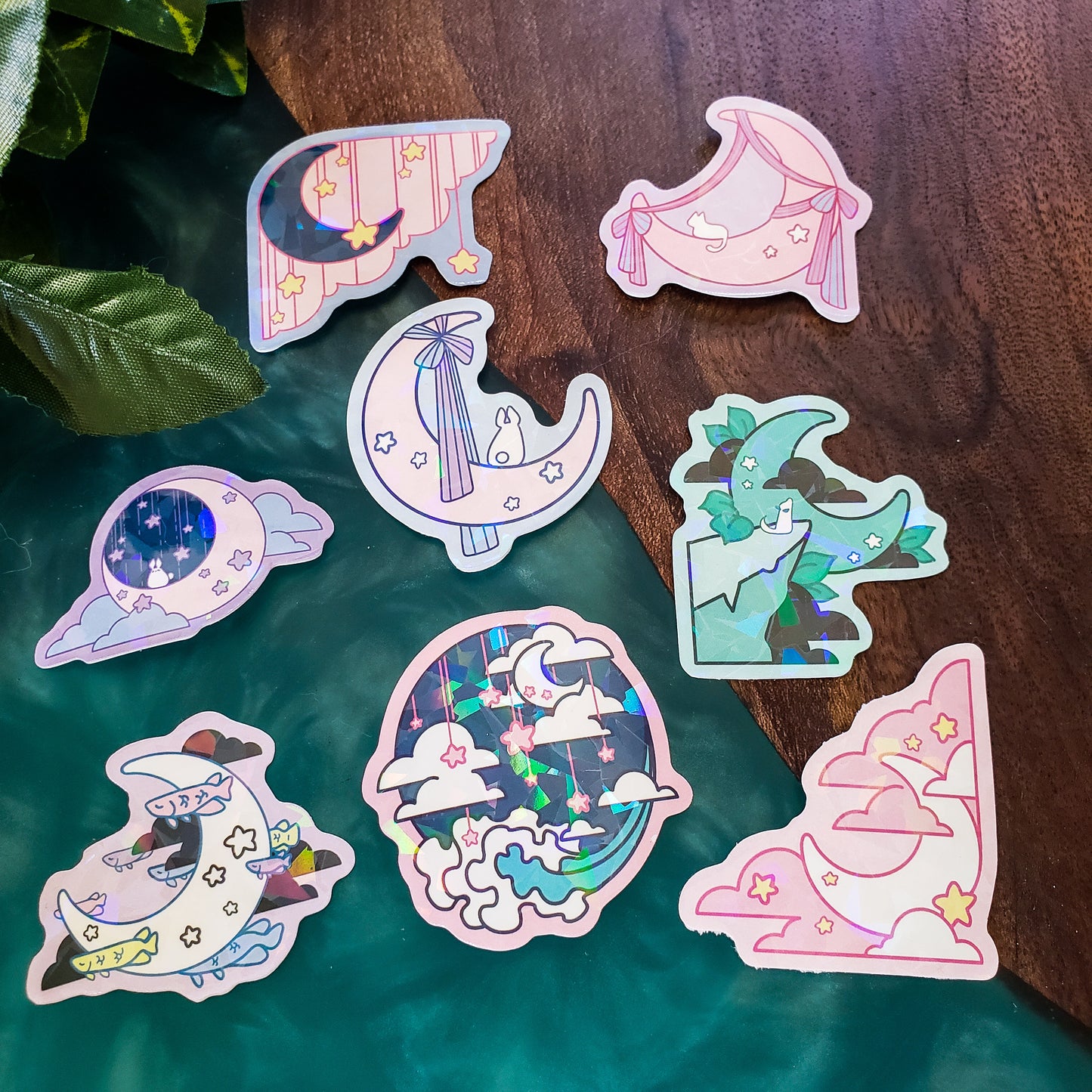 Holorgraphic Moon Stickers